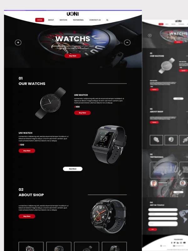 Uoni — Watch E-commerce